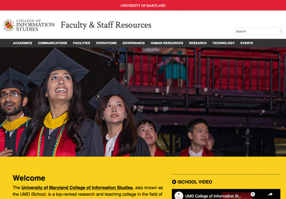UMD INFO Faculty & Staff Resources Website